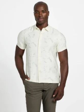 Alden Clip Jacquard-Bluse
