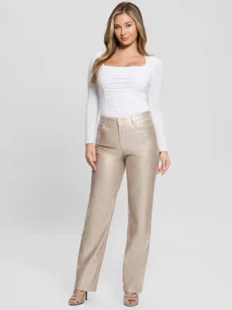 Ambra Metallic-Kunstleder-Hose