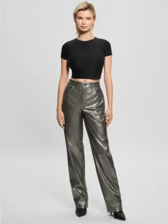 Ambra Metallic-Kunstleder-Hose