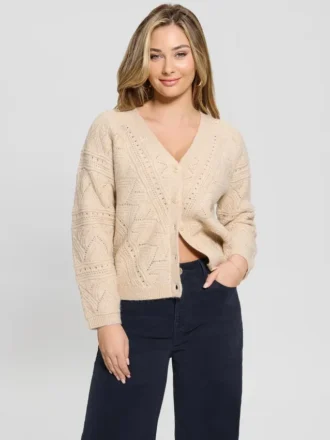 Amelia Pointelle-Strickjacke