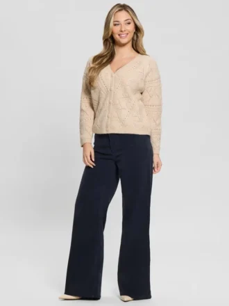 Amelia Pointelle-Strickjacke