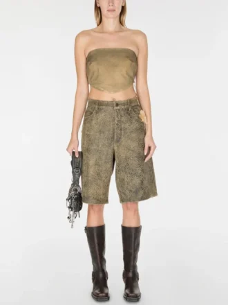 Bandeau aus gewaschenem Wildleder