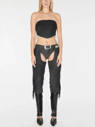 Bandeau aus gewaschenem Wildleder