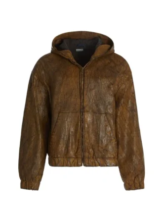 Beschichtete Denim-Kapuzenjacke