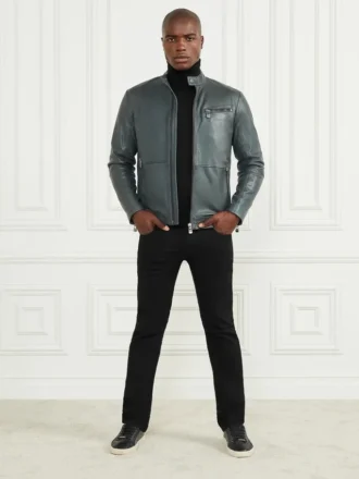 Bikerjacke aus echtem Leder