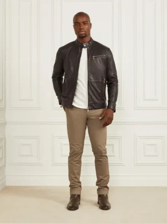 Bikerjacke aus echtem Leder