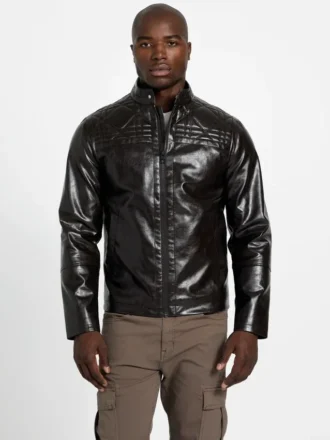 Bikerjacke aus Kunstleder