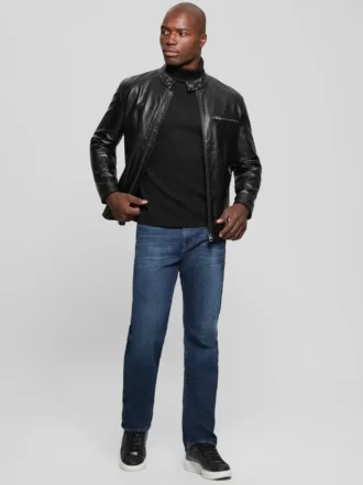 Bikerjacke aus Kunstleder