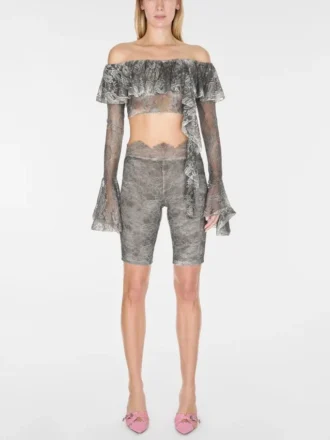 Bikershorts aus Spitze