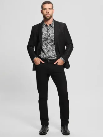 Blazer aus schimmerndem Twill