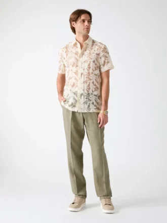 Blumenmuster-Devore-Burnout-Hemd