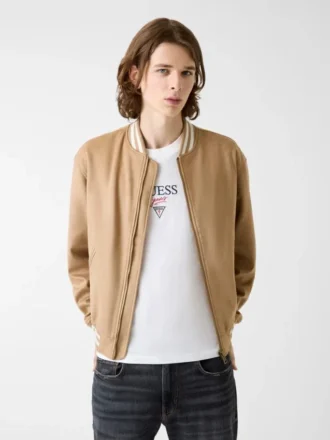 Bomberjacke aus Kunstwildleder