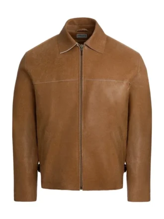 Crackled Lederjacke