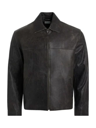 Crackled Lederjacke