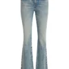 Denim-Hose mit Ösen und niedriger Leibhöhe
