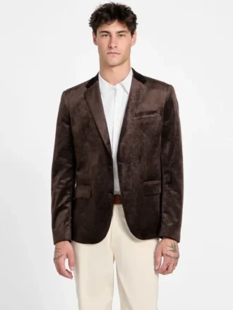 Eco Fulham Blazer aus geprägtem Samt