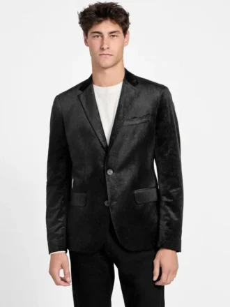 Eco Fulham Blazer aus geprägtem Samt