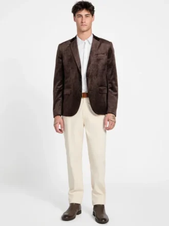 Eco Fulham Blazer aus geprägtem Samt