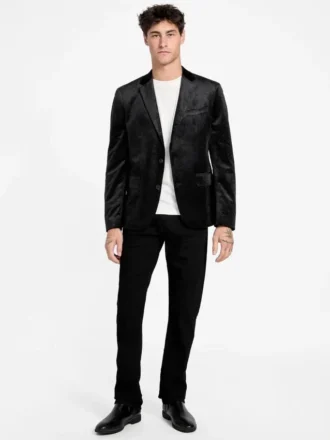Eco Fulham Blazer aus geprägtem Samt