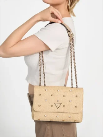 Giully II Raffia-Strass-Wandelbare Tasche
