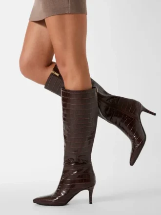 Gressa kniehohe Kunstlederstiefel
