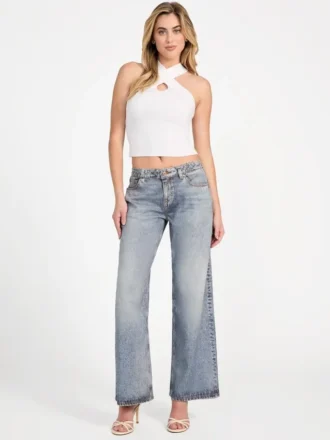 Ökologische Baggy-Jeans mit niedriger Leibhöhe Ökologische Baggy-Jeans mit niedriger Leibhöhe