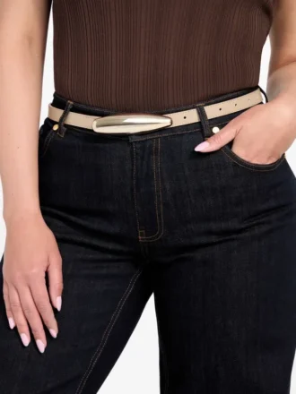 Leder-Gürtel mit Metallschließe