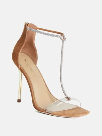 Olivia T-Riemen-Stiletto mit Strass