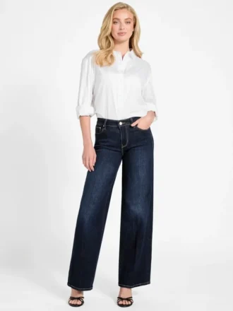Sexy Palazzo-Jeans mit weitem Bein und mittlerer Leibhöhe Sexy Palazzo-Jeans mit weitem Bein und mittlerer Leibhöhe